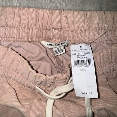 American Eagle женщин большой розовый вельвет мешковатые широкие ноги бегунов новый - Изображение 1 из 4
