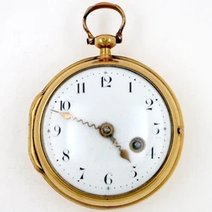 Antique gold verge pocket watch by Upjohn of Exeter, c1830 - Picture 1 of 10