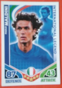Match Attax World Cup 2010- International Legend - Paolo Maldini of Italy