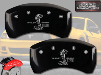 Ford Mustang Shelby "GT500" 2007-2014 cubiertas de pinza de disco de freno traseras negras MGP Foto 1 de 4