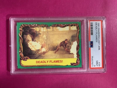 🐶 1981 Topps Raiders of the Lost Ark Deadly Flames #47 PSA 9 - Image 1 of 3