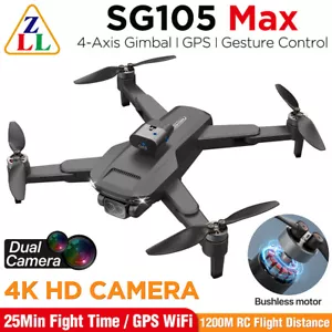 ZLL SG105Max RC Drone 4K Dual Kamera FPV Quadcopter WIFI GPS Hindernisvermeidung - Bild 1 von 19