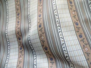 Synthetiksatin Braun Grau gestreift 150 cm breit - Bild 1 von 2