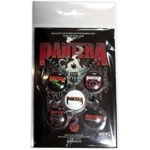 PANTERA STAY AWAY FROM ME 5 KNÖPFE ABZEICHEN SET OFFIZIELL LIZENZIERTE KNOPFABZEICHEN - Bild 1 von 4