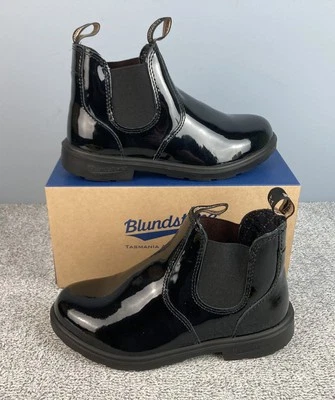 Blundstone 2255 Chelsea Boots Kids Sz Boy’s 4/Girl’s 6 Black Patent Leather - Image 1 of 4