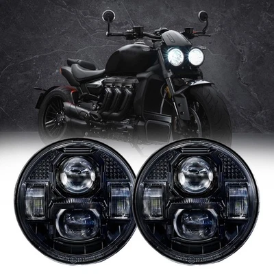 Faro LED PUNTO 5 3/4 pulgadas con haz alto bajo para Rocket 3/4 y Thunderbird Foto 1 de 4