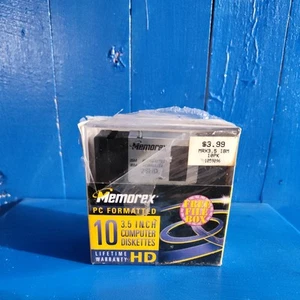 Memorex Black Diskettes 3.5" HD Computer Floppy Disks 10 Pack Open Box - Picture 1 of 1