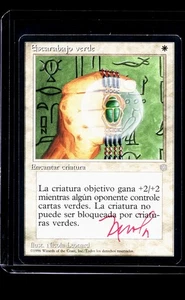 MTG Magic The Gathering Ice Age AP Artist Proof Autograph Spanish Green Scarab - Picture 1 of 2