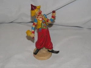 Estatuilla de payaso circo borracho resina 8" vintage MIC Imports hecha a mano en Italia - Imagen 1 de 5
