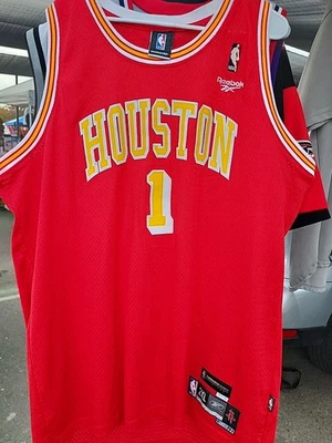 Camiseta deportiva Tracy McGrady Houston Rockets #1 Hardwood Classics Reebok Swing XXL HWC Foto 1 de 4