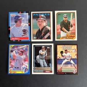John Kruk -￼ San Diego Padres/Phillies  Lot of 6 Cards-All Different NM-MT (A39) - Picture 1 of 2