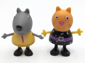 Peppa Pig Candy Cat Halloween Witch & Wendy Wolf Native American Action Figures - Picture 1 of 4