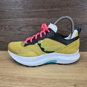 Saucony Jazz Hybrid Mustard Yellow Pink Running Shoes Trainers Rare Size UK 5 - Picture 1 of 18