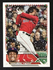 2023 Topps Holiday #H171 Enmanuel Valdez Rookie Boston Red Sox - Picture 1 of 2