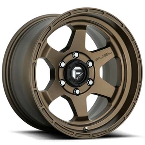 One 17x9 Fuel D666 Shok 6x5.5/6x139.7 -12 Matte Bronze Wheel Rim 106.1 - Picture 1 of 3