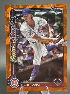 2025 Topps Series 2 Future Stars Ben Brown #673 Orange Diamanté /25 - Cubs - Picture 1 of 2