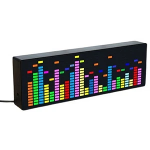 RGB Colorful LED Music Spectrum Display 1624RGB Rhythm Light Voice Sensor Clock - Picture 1 of 8