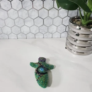 Beaded Water Goddess Spirit Doll Handcrafted Art Figure 4" - Picture 1 of 10