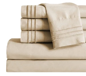 Queen Sheet Set - Luxury Hotel 1800 Premier Bedding Sheets & Pillowcases - Ul... - Bild 1 von 8