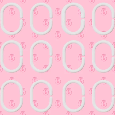 12 peças anéis de cortina de chuveiro ganchos de plástico branco ganchos de cortina de chuveiro anéis C - Imagem 1 de 4