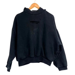 Fear of God ESSENTIALS Hoodie Black XS Oversized Distressed Grunge Streetwear - Picture 1 of 13