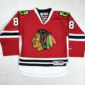 Reebok NHL Chicago Blackhawks maglia hockey giovanile S/M rossa Patrick Kane #88 - Foto 1 di 13