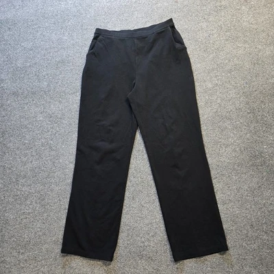 Pantalones LL Bean para mujer talla grande negros tejidos perfectos tiro alto pierna recta informales Foto 1 de 4