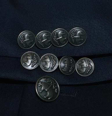 NEW 42S BROOKS BROTHERS 346 Regent Fit Men's Navy Silver 2 Metal Button Blazer - Image 1 of 4