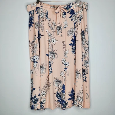 Falda floral con cinturón Banana Republic para mujer talla 14 hasta la rodilla carrera modesta Foto 1 de 4
