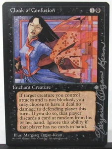 MTG Ice Age 1995 Cloak of Confusion Signed By Artist Margaret Organ-Kean - Picture 1 of 4