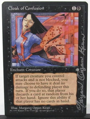 MTG Ice Age 1995 Cloak of Confusion Signed By Artist Margaret Organ-Kean - Image 1 of 4