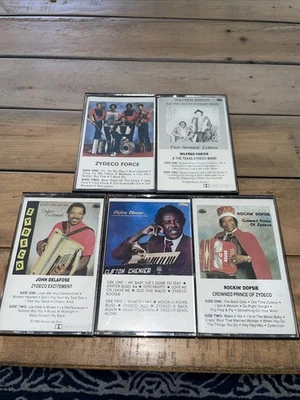 Cajun Zydeco 5 cassette LOT Clifton Chenier Rockin Dopsie Wilfred Chevis Delafos Foto 1 de 4