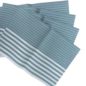 New Pigchcy 4 Piece Set Woven Stripes Blue White Non-Slip Placemats 18"x12" - Picture 1 of 3