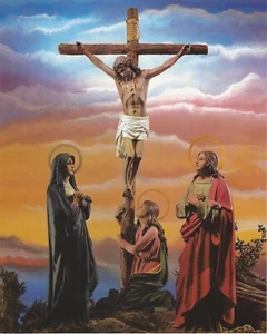 Lot of 24 Crucifixion Christ in Cross Posters 10x8" Image Print Catholic Jesus - Picture 1 of 1