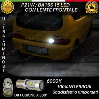 LAMPADA RETROMARCIA 15 LED P21W BA15S CANBUS PER FIAT SEICENTO 600 NO ERROR - Immagine 1 di 4