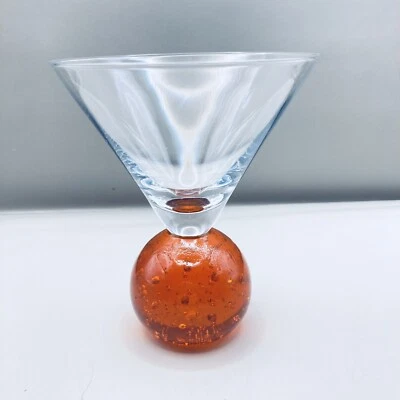 De colección E Cointreau Martini Vidrio Naranja Burbuja Bola Firmado Vidrio Soplado Defecto Foto 1 de 4
