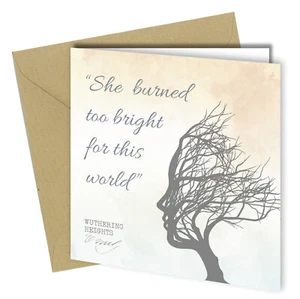 #1559 Tarjeta de condolencia duelo perdón por pérdida muerte Emily Bronte - Imagen 1 de 5