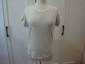 EUC Lululemon s/s op Shirt Yoga Athletic Gray animal print pink trim Size 8 - Picture 1 of 3