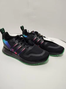 Adidas Originals Multix J HR1219 Monochrome Black Green Youth Size 6.5 New - Picture 1 of 6