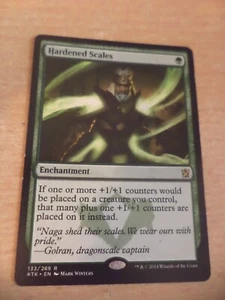 Magic The Gathering Deckmaster trading Card 133/269 enchantment HARDENED SCALES - Picture 1 of 2