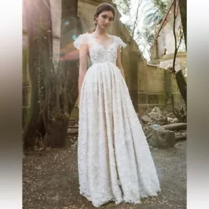 House Of Matching Colours Elunay Wedding Dress Beaded Romantic Embroidered - Picture 1 of 16
