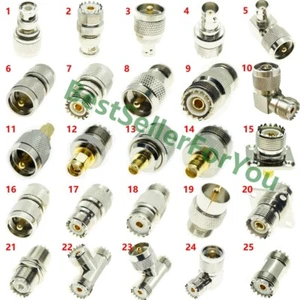 UHF SMA N BNC NA UHF SO-239 PL-259 Wtyczka Gniazdo Radio Adapter RF - Zdjęcie 1 z 26