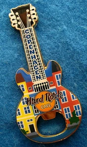 CASAS ANTIGUAS DE COPENHAGUE ABRIDOR DE BOTELLAS GUITARRA NEVERA IMÁN Hard Rock Café - Imagen 1 de 1