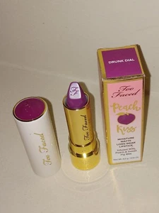 NIB Too Faced Peach Kiss Lipstick MOISTURE MATTE LONG WEAR .14 oz Drunk Dial - Picture 1 of 2