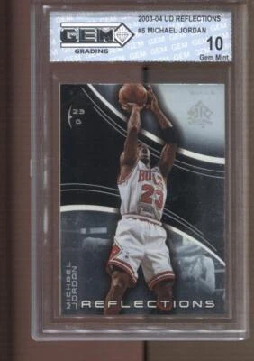 2003-04 Michael Jordan UD Reflections #5 Gem Mint 10 Chicago Bulls GOAT HOF - Image 1 of 2