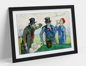 VAN GOGH, "THE DRINKERS" PUB FRIENDS -FRAMED ART POSTER PAINTING PRINT 4 SIZES - Picture 1 of 10