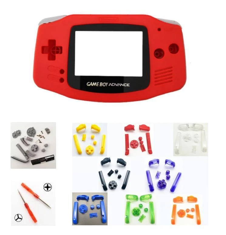 GBA Nintendo Game Boy Advance RED Replacement Housing Shell Screen BUTTONS! - Image 1 of 4