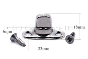 PUNTO - Botón giratorio 6mm 2 orificios base torneado cubierta barco tachuelas dosel sujetador caravana - Imagen 1 de 1