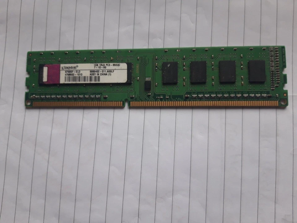 Kingston 1GB PC3 RAM KVR1066D3N7/1G 1.5V - Image 1 of 3