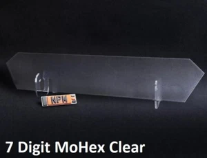 7 Digit Legal Hex Lambo Number Plate WET Acrylic Plastic Material Clear MOHEX - Picture 1 of 12